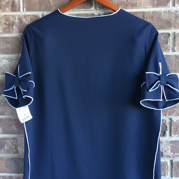 NWT Zara Navy Shift Dress - Picture 5 of 8